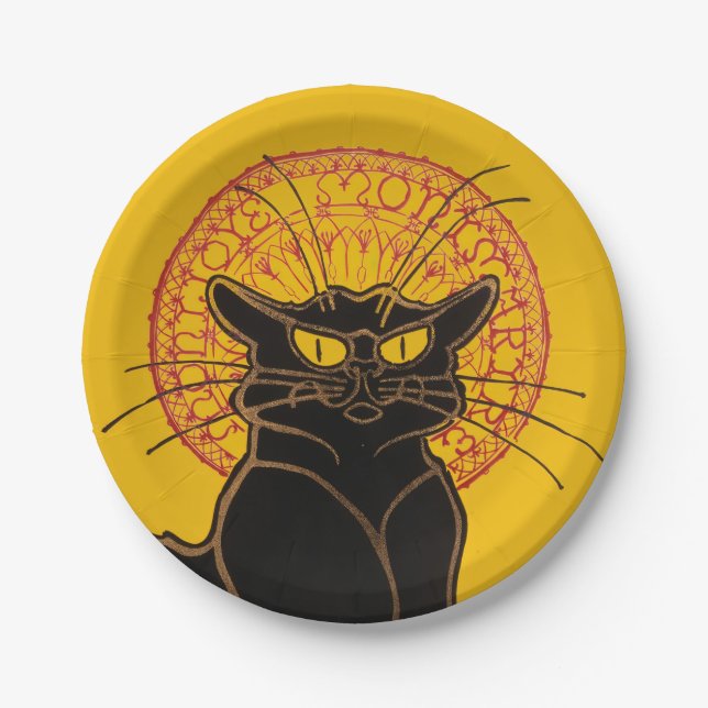 Theophile Steinlen - Le Chat Noir Vintage Paper Plate (Front)