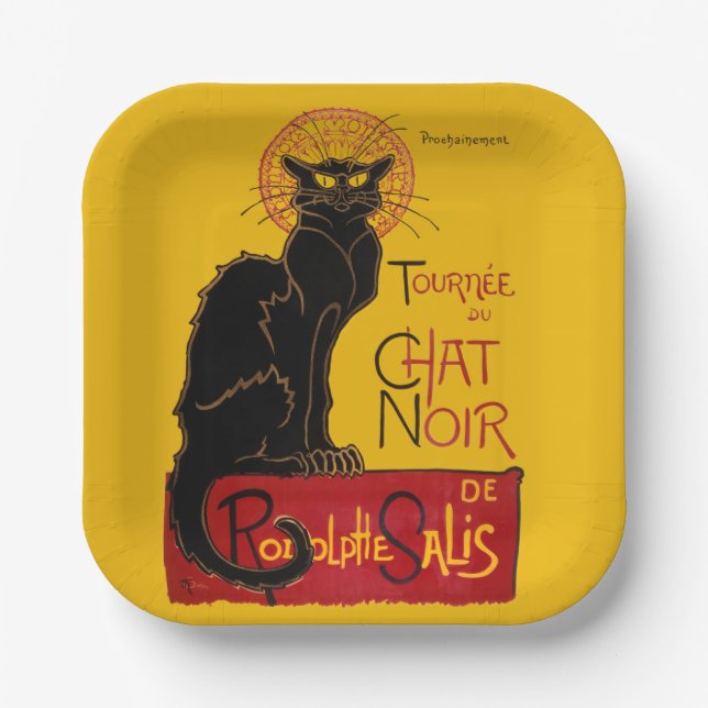 Theophile Steinlen - Le Chat Noir Vintage Paper Plate (Front)