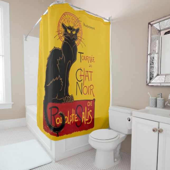 Theophile Steinlen - Le Chat Noir Vintage Shower Curtain (In Situ)