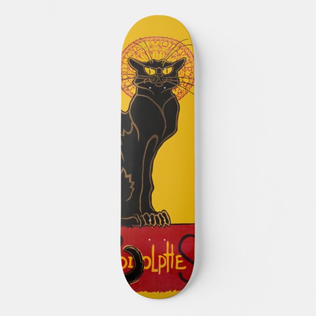 Theophile Steinlen - Le Chat Noir Vintage Skateboard (Front)