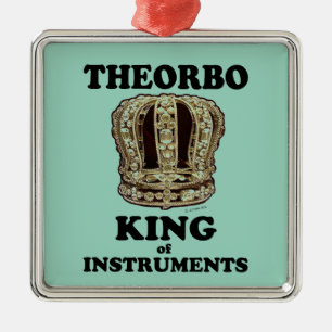 Theorbo King of Instruments Metal Ornament