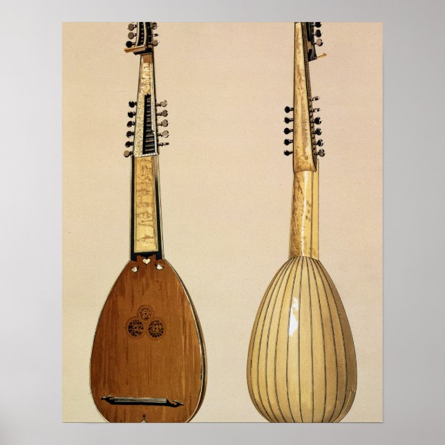 Theorbo, made by Giovanni Krebar, Padua, 1629, fro Poster (Front)