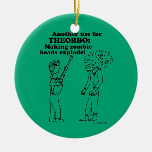Theorbo Zombie Explode Ceramic Ornament (Front)