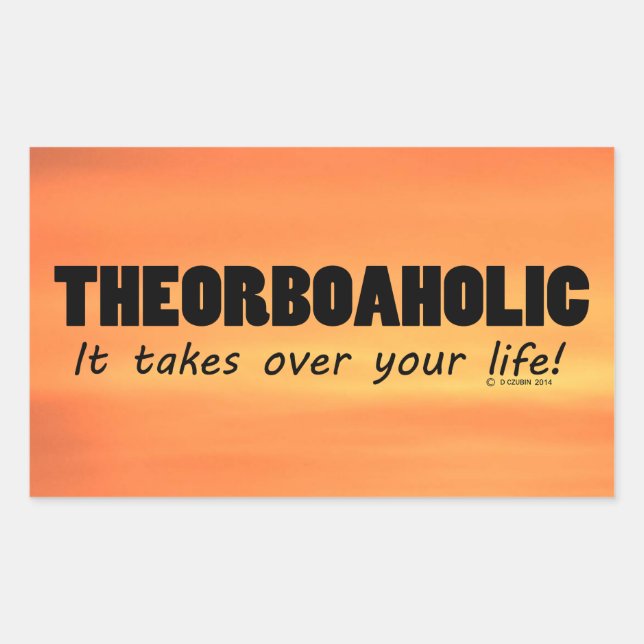 Theorboaholic Life Rectangular Sticker (Front)