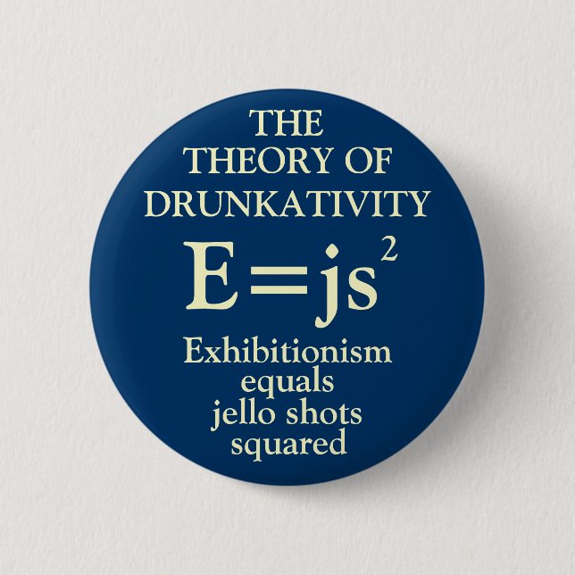 Theory of Drunkativity 6 Cm Round Badge (Front)