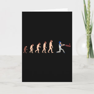 Theory Of Evolution Cricket Player Funny Card