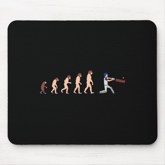 Theory Of Evolution Cricket Player Funny  Mouse Pad (Front)