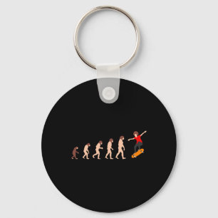 Theory Of Evolution Skateboarding Funny Key Ring
