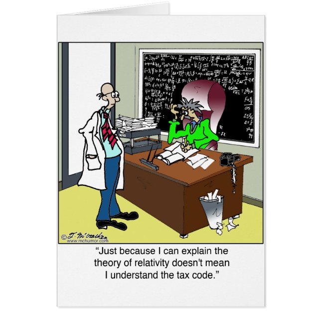 Theory of Relativity & The Tax Code (Front)