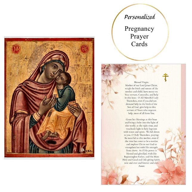 Theotokos Christ Child Pregnancy Prayer Card (Creator Uploaded)