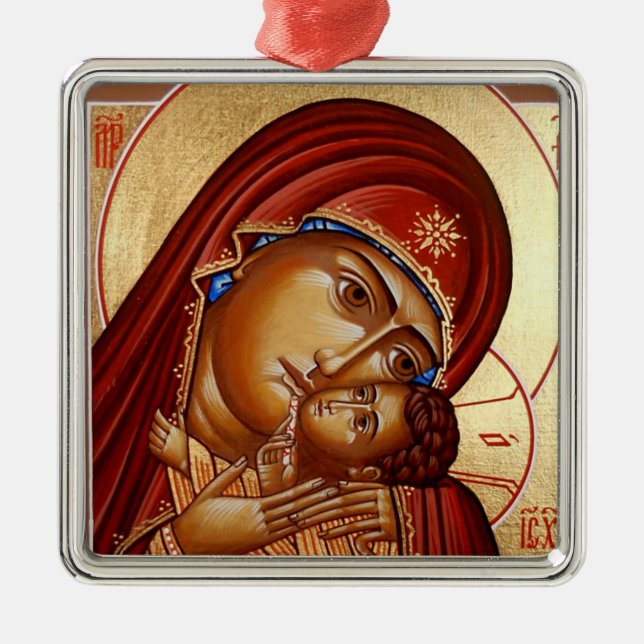 Theotokos Metal Ornament (Front)