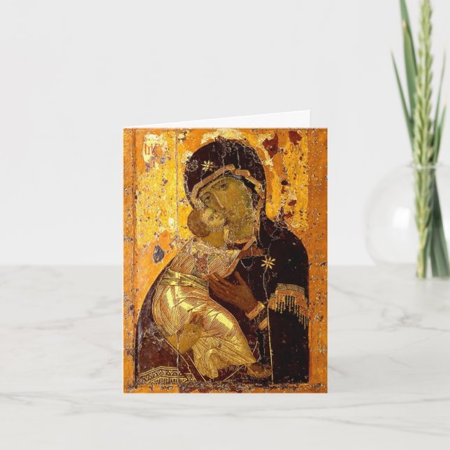 Theotokos of Vladimir Pascha (Easter) Card (Front)