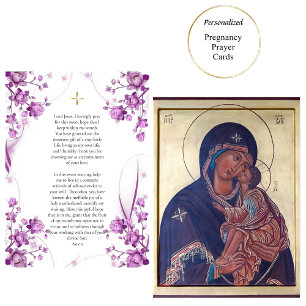 Theotokos & the Christ Child Pregnancy Prayer Card