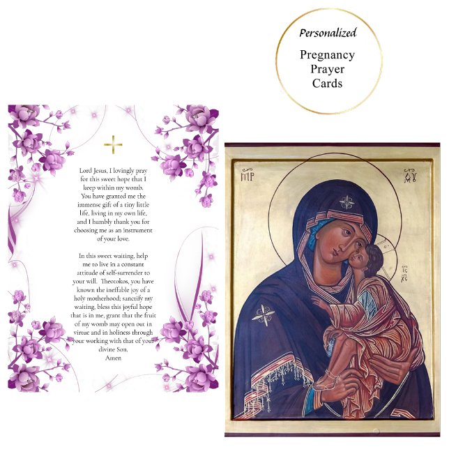 Theotokos & the Christ Child Pregnancy Prayer Card (Creator Uploaded)