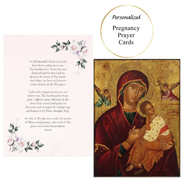 Theotokos & the Christ Child Pregnancy Prayer Card (Creator Uploaded)