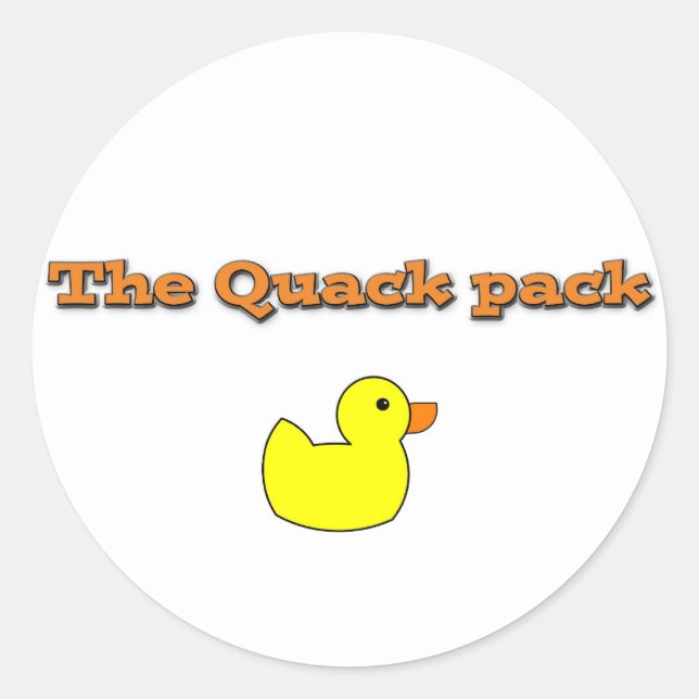 thequackpack.png classic round sticker (Front)