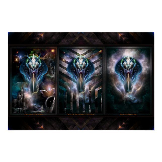 Thera Queen Fractal Trilogy 2XFrame Poster (Front)