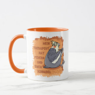 Therapeut mit Federn & Schnabel. Nymphensittich Mug