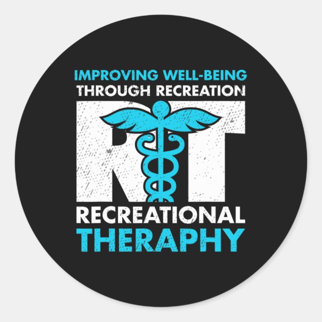 Therapeutic Recreation Recreational Therapy Month  Classic Round Sticker (Front)