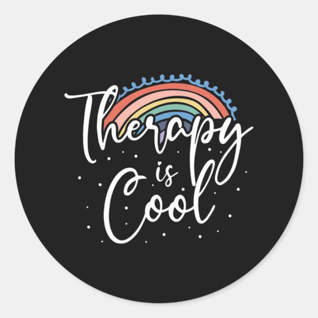 Therapies Mind Stability Awareness  Classic Round Sticker (Front)