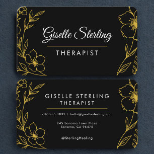 Therapist Botanical Professional Business Card