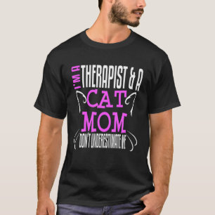Therapist Cat Mum Counsellor Social Worker Psychol T-Shirt