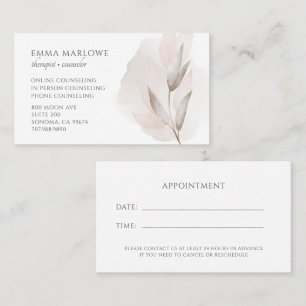 Therapist Counsellor Business & Appointment Card