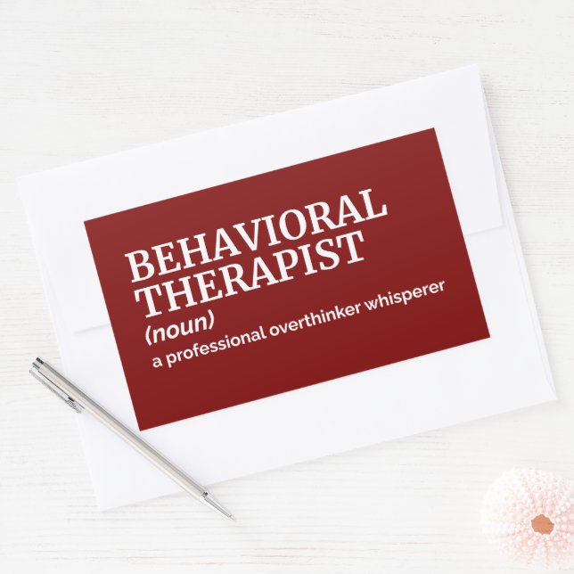 Therapist Definition Humour – Behavioural Therapis Rectangular Sticker (Envelope)
