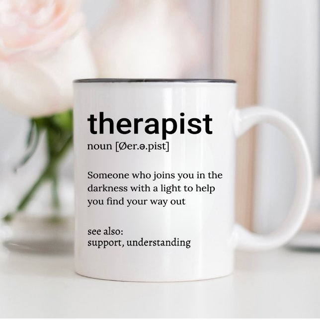 Therapist Definition, Pyschologist Mental Health Coffee Mug (Creator Uploaded)