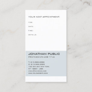 Therapist Doctor Dentist Chic Appointment Reminder Card