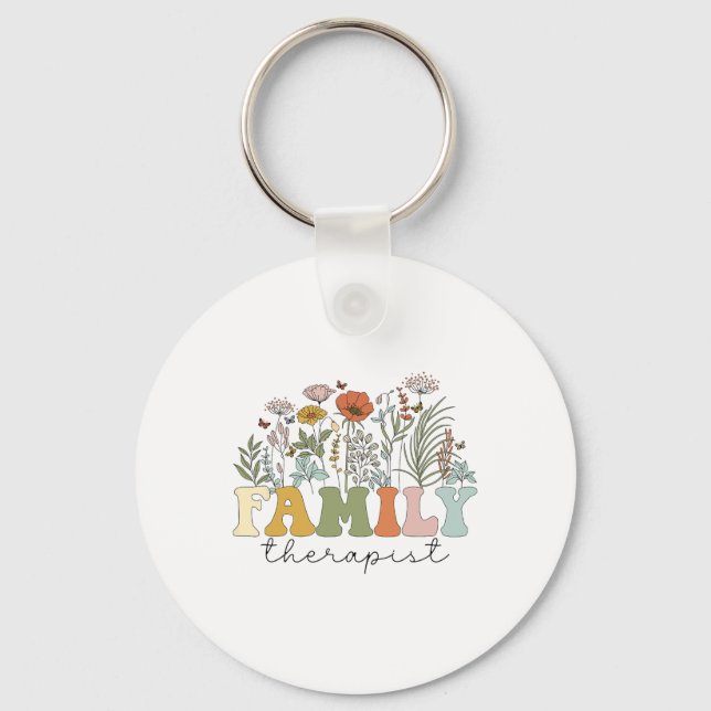 Therapist Family Therapy Mental Health  Key Ring (Front)