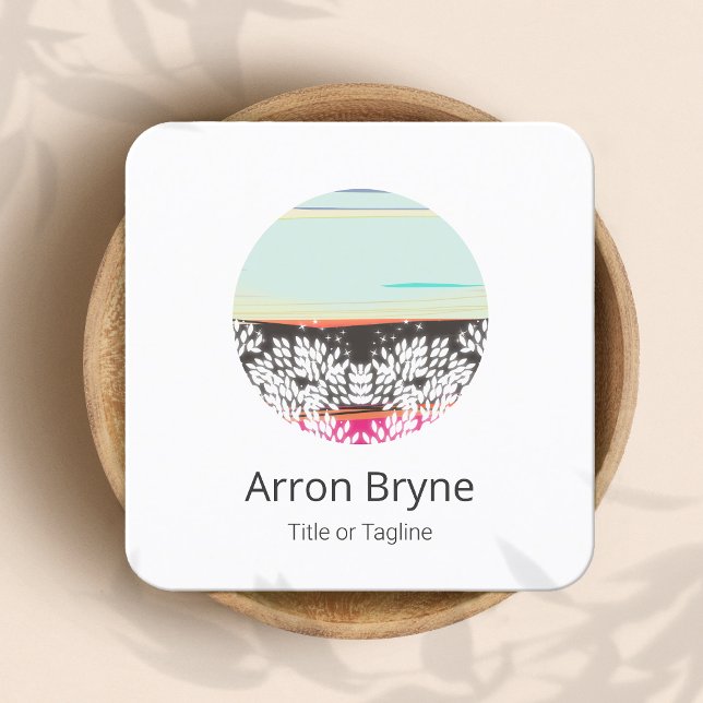 Therapist Health & Wellness Horizon Square Business Card (Creator Uploaded)