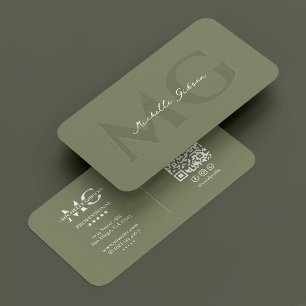 Therapist Personal Trainer Fitness Sage Modern Business Card