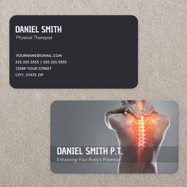 Therapist Physical Therapy Business Card (Therapist Physical Therapy Business Cards)