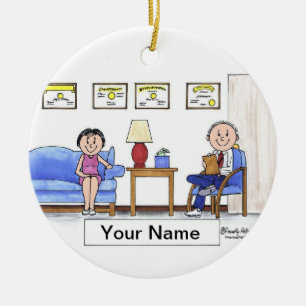Therapist, Psychologist - Male Ceramic Ornament