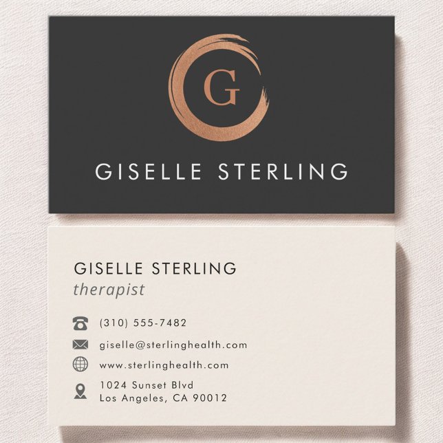 Therapist Psychologist Modern Minimalist  Business Card (Creator Uploaded)
