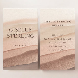 Therapist Psychologist Terracotta Modern Business Card