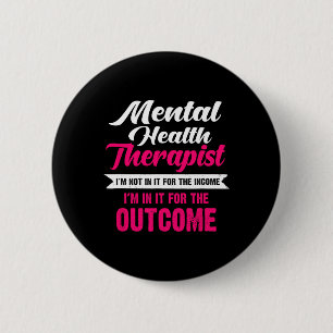 Therapist Puns For Women Mental Health Funny Puns 6 Cm Round Badge