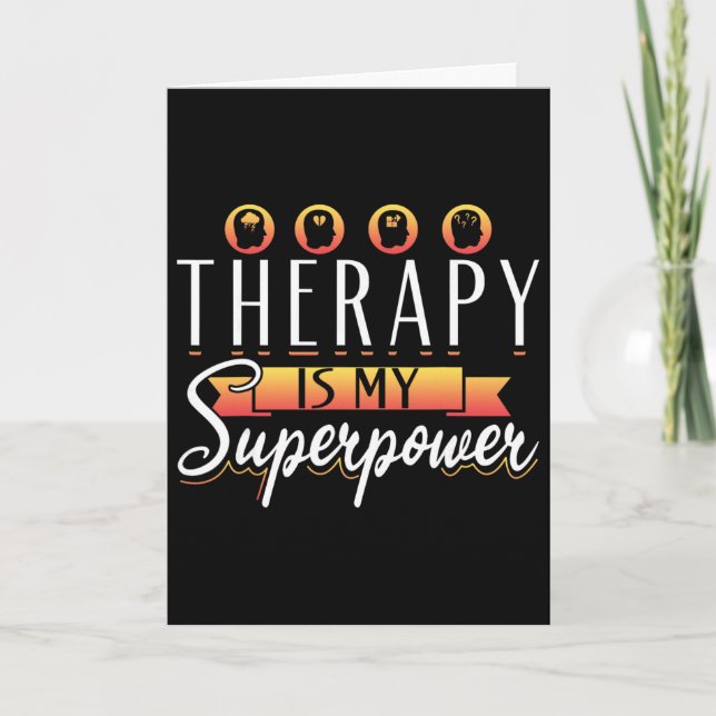 Therapist Support Therapy Therapy Is My Superpower Card (Front)