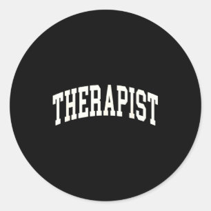 Therapist therapy counsellor mental health classic round sticker