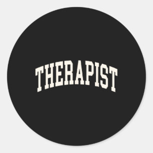 Therapist Therapy Crewneck Counsellor Mental Healt Classic Round Sticker
