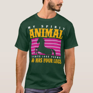 Therapy Animal My Spirit Animal Weighs 1000 Pounds T-Shirt