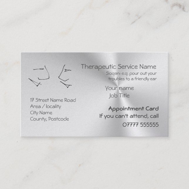 Therapy Appointment Reminders, Talking Heads logo (Front)