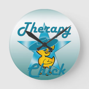 Therapy Chick #7 Round Clock