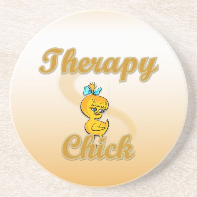 Therapy Chick Coaster (Front)