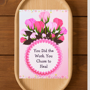 Therapy Completion Card – Pink Floral Empowerment