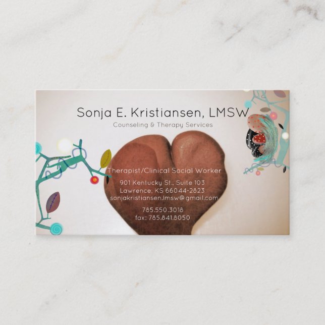 Therapy & Counseling Services Appointment Card (Front)