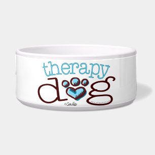 Therapy Dog Blue Paw Print Heart