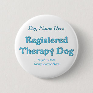 Therapy Dog ID 6 Cm Round Badge