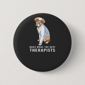 Therapy Dog Psychology Therapist 6 Cm Round Badge